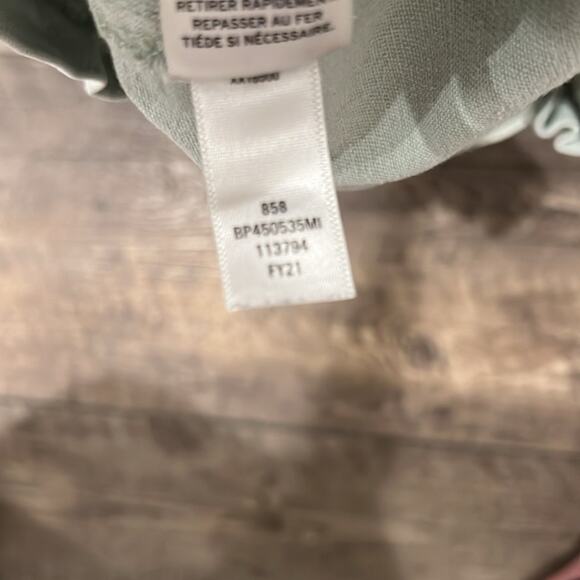 BP Women's High Waist Paperbag Ankle Twill Pants Light Lime Size 28 - Picture 10 of 12